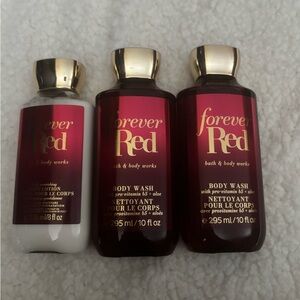 ❤️ Bath & Body Works Forever Red Set – 2 Shower Gels & 1 Body Lotion ❤️
